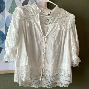 Anthropologie blouse in white, small